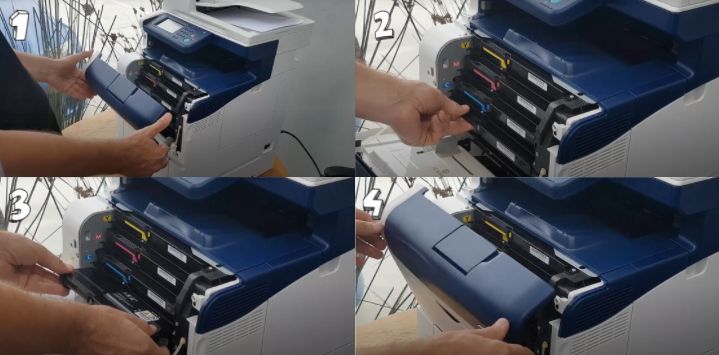 how to install toners on a Fuji Xerox CM405df
